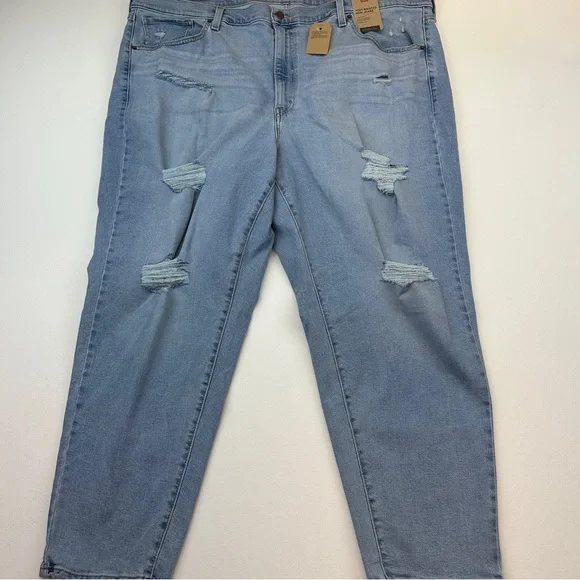 Levi’s High Waisted Distressed Mom Jeans Size 24W plus NWT - Picture 4 of 16